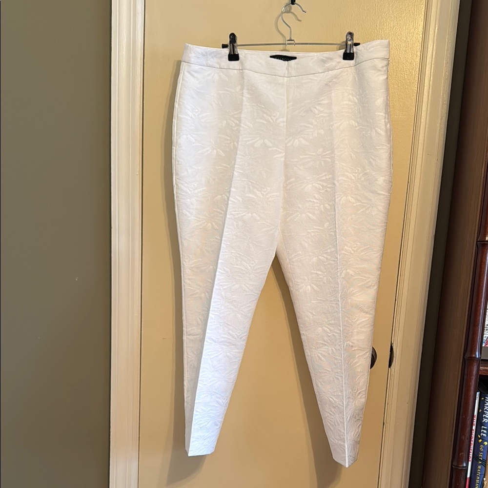 Talbots - NWT - White Textured Trousers